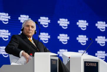 Brasiliens De-facto-Präsident Temer beim diesjährigen Weltwirschaftsforum in Davos