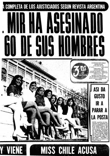 "MIR hat 60 seiner Leute getötet": vermeldete damals die Zeitung El Mercurio im Auftrag der DINA