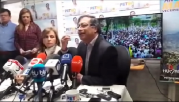 Gustavo Petro warnte bei Pressekonferenz vor Wahlbetrug in Kolumbien bei den morgigen Präsidentschaftswahlen