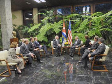 Die Delegation des US-Kongresses traf auch mit Kubas Staats- und Regierungschef Raúl Castro zusammen