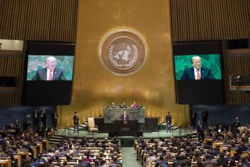 In seiner Rede vor der UN-Vollversammlung betonte US-Präsident Trump die Gültigkeit der Monroe-Doktrin