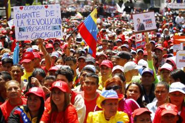 Zehntausende demonstrierten in Venezuelas Hauptstadt Caracas nach dem Attentat auf Präsdident Maduro am 4. August