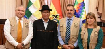 Da war noch alles okay: OAS-Wahlbeobachter mit Boliviens Außenminister Diego Pary im Januar dieses Jahres