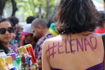 Protest von Frauen gegen Jair Bolsonaro. Außenminister Maas eröffnete nun ein Frauennetzwerk
