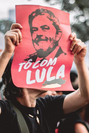 Anhänger von Lula protestiert in Brasilien