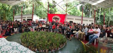 Beim Jahrestreffen der Freunde der MST in der Bundesschule der Bewegung Florestan Fernandes (ENFF)