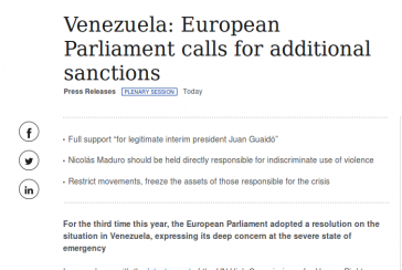 Das EU-Parlament fordert verschärfte Sanktionen gegen die Regierung in Venezuela