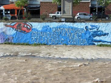 Grafito zur Flucht einiger ehemaliger Guerilleros in Santiago