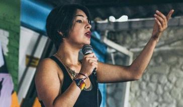 Andrea Rincón Acevedo, soziale Aktivistin und Sprecherin von Ciudad en Movimiento Andrea Rincón Acevedo, soziale Aktivistin und Sprecherin von Ciudad en Movimiento