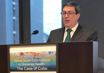 Kubas Außenminister Rodríguez beim Arbeitstreffen zu globaler Gesundheit in New York