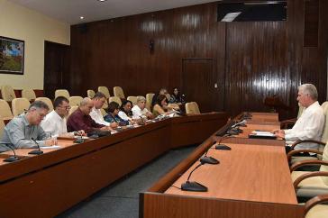 Kubas Präsident mahnte bei dem Treffen mit Anec-Vertretern die Umsetzung der Wirtschaftsreformen an