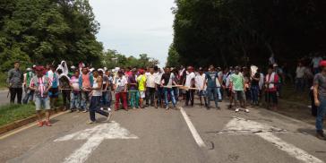 Auch in Lizama, nördlich der Hauptstadt Bogotá, werden die Proteste fortgesetzt