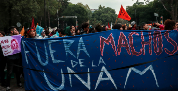 "Machos raus aus der UNAM":  Studierende und Angestellte der Nationalen Autonomen Universität Mexiko (UNAM) wehren sich gegen sexualisierte Gewalt
