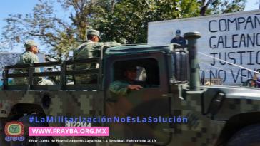 Militärs im zapatistischen Caracol "La Realidad", Februar 2019