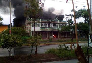 In diesem Haus im Barrio Carlos Marx in Nicaraguas Hauptstadt Managua verbrannten sechs Menschen