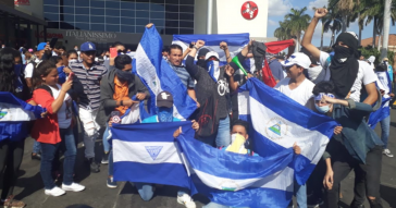 Demonstranten gegen die Regierung Ortega am vergangenen Samstag in Nicaraguas Hauptstadt Managua