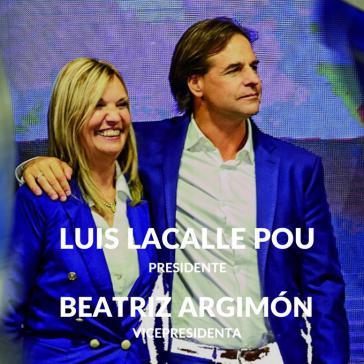 Wahlsieger: Lacalle Pou und seine Vize Beatriz Argimón