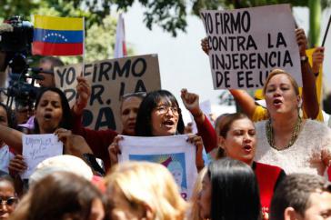 In Venezuela werden derzeit Unterschriften für diesen Brief von Präsident Maduro an die Bevölkerung der USA gesammelt