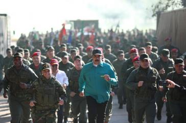 Venezuelas Präsident Maduro besuchte am Wochenende ein Militärmanöver im Bundesstaat Carabobo