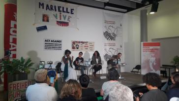 In Berlin kommen seit gestern linke Oppositionelle zusammen, um Strategien gegen die Politik Bolsonaros zu diskutieren In Berlin kommen seit gestern linke Oppositionelle zusammen, um Strategien gegen die Politik Bolsonaros zu diskutieren