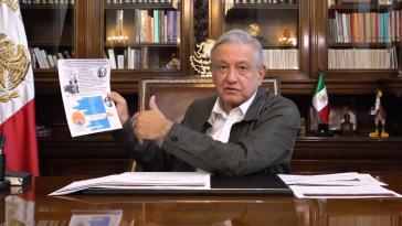 Der mexikanische Präsident in seiner Videoansprache
