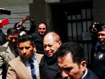 Der frühere Innenminister der Regierung Morales, Carlos Romero, wurde am Dienstag der Staatsanwaltschaft vorgeführt