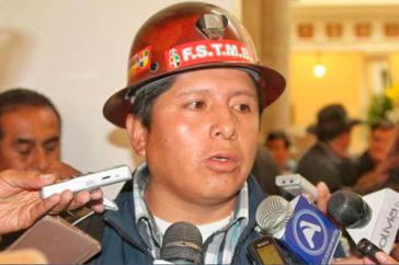 Juan Carlos Huarachi, Vorsitzender des Gewerkschaftsverbandes COB in Bolivien