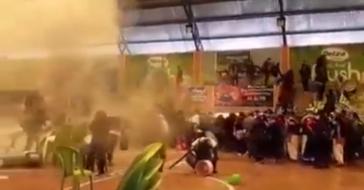 Am 21. September wurde eine Versammlung der MAS-Jugend in El Alto mit Tränengasgranaten angegriffen (Screenshot)