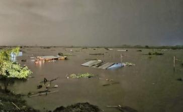 Überflutung in Villanueva im honduranischen Departament Cortés