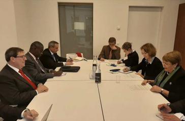 Kubas Außenminister Rodríguez sprach am Dienstag in Genf mit der UN-Hochkommissarin für Menschenrechte, Bachelet