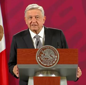 Mexikos Präsident López Obrador bei seiner Pressekonferenz am 17. August (Screenshot)