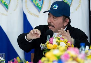 Nicaraguas Präsident Ortega bei seiner Ansprache am Mittwoch
