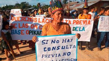 Indigene in Lateinamerika - hier in Peru - kämpfen für ihr Recht auf vorherige Konsultation in allen ihre Gemeinschaften betreffenden Belangen