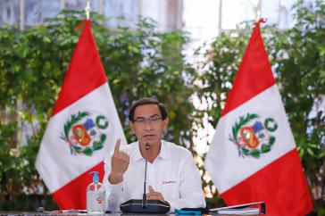 Perus Präsident Vizcarra, hier bei einer Pressekonferenz am 28. Oktober