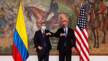 Kolumbiens Präsident Duque und US-Außenminister Pompeo in (Corona-)Eintracht