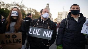 Protest gegen das "Ley de Urgente Consideración" (LUC) in Uruguays Hauptstadt Montevideo