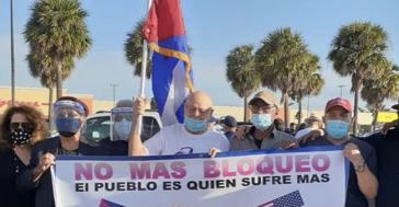Proteste gegen die US-Blockade in Miami, Florida