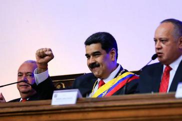 Sieht die Wirtschaft des Landes auf einem guten Weg: Venezuelas Präsident Maduro, hier nach seiner Rede an die Nation