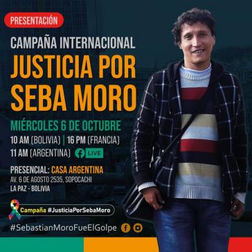 Die internationale Kampagne "Gerechtigkeit für Seba Moro" startete am 6. Oktober