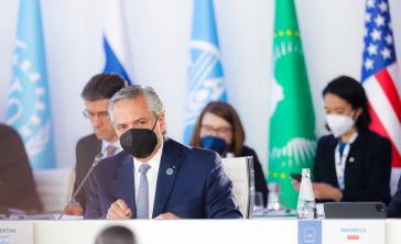 Übte scharfe Kritik am internationalen Finanzsystem und am IWF: Argentiniens Präsident beim G20-Gipfel in Rom