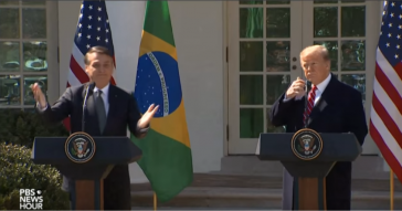 Trump nahm Bolsonaro schon öfter in Schutz. Auch diesmal stellt er sich auf die Seite des brasilianischen Präsidenten