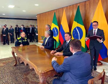 Duque und Bolsonaro bei ihrem gemeinsamen Treffen