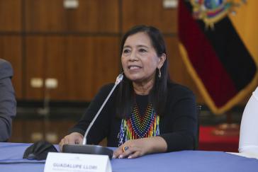 Die neue Präsidentin der Nationalversammlung, Guadalupe Llori
