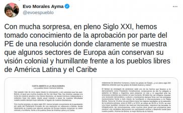 Evo Morales prangert "koloniale und demütigende" Resolution 2021/2646 des Europaparlaments an