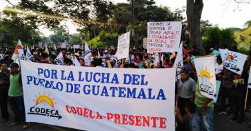 "Für den Kampf des Volkes von Guatemala - Codeca presente"