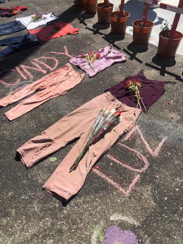 Protestaktion gegen Frauenmorde auf der Plaza de la Constitución in Guatemala-Stadt
