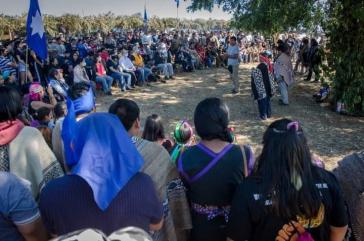 Die Lef Txawün Temucuicu, an der die Gründung einer eigenen Polizei beschlossen wurde Mapuche Versammlung