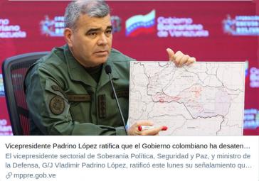 Venezuelas Verteidigungsminister informiert über die Lage an der Grenze zu Kolumbien
