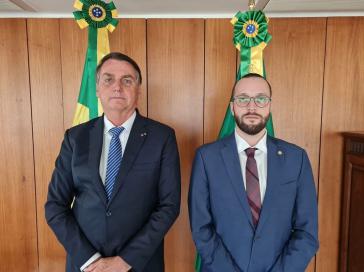 Bolsonaro mit dem Abgeordneten von Paraná, Felipe Barros