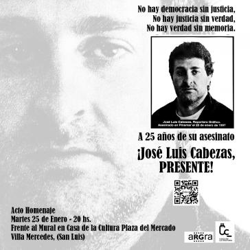 Aufruf zum Gedenken an José Luis Cabezas Aufruf zum Gedenken an José Luis Cabezas